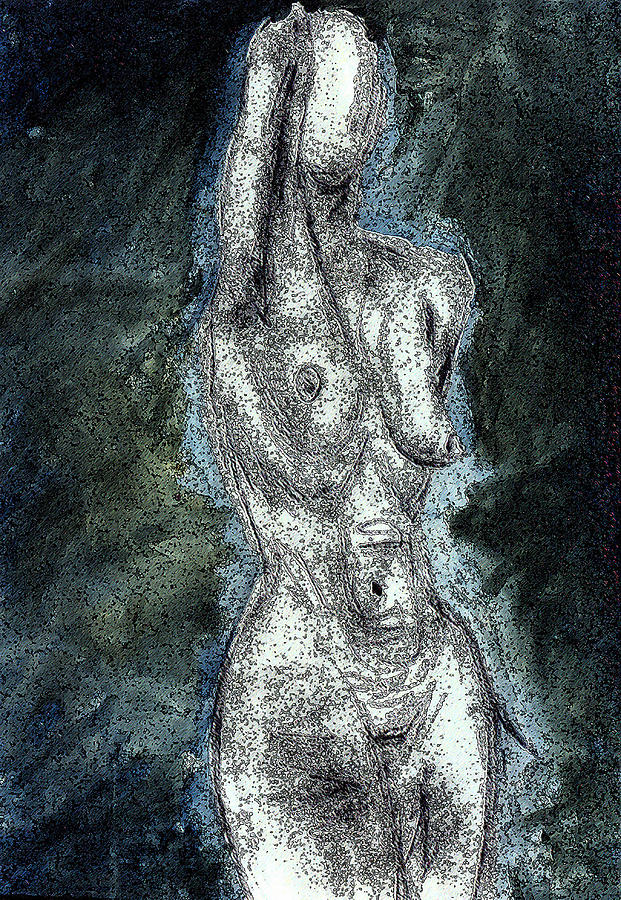 Shadow in nude Painting by B and C Art Shop