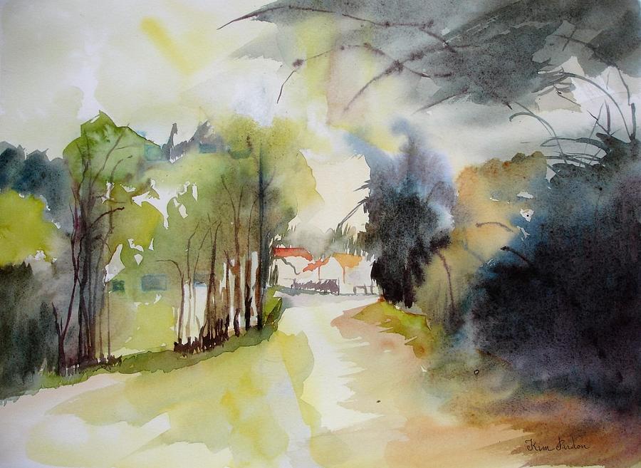 Water Color Painting - Shadow of Cedres by Kim PARDON