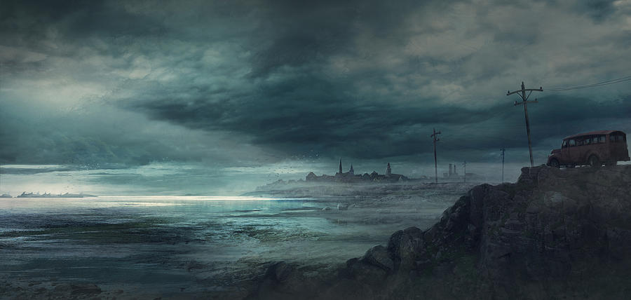 Lovecraft Painting - Shadow over Innsmouth by Guillem H Pongiluppi