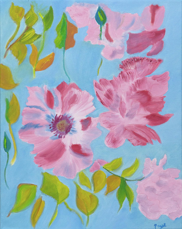 Shadow Petals Painting by Meryl Goudey