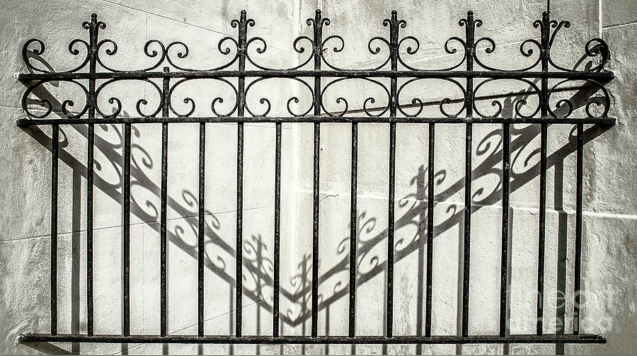 Shadow Play With Wrought Iron Photograph by Frances Ann Hattier