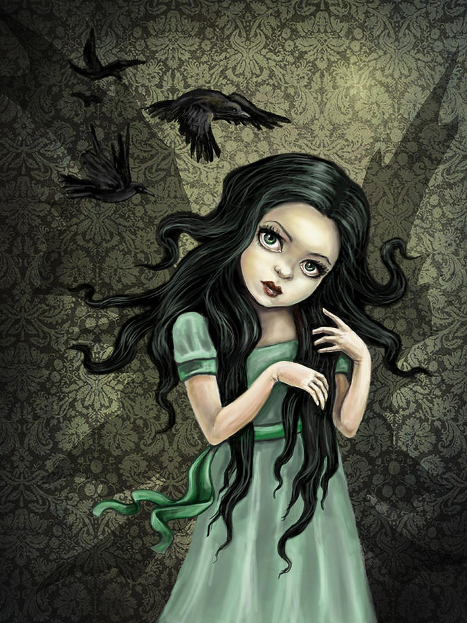 Fantasy Digital Art - Shadow Wings Dark Fairy by Diana Levin