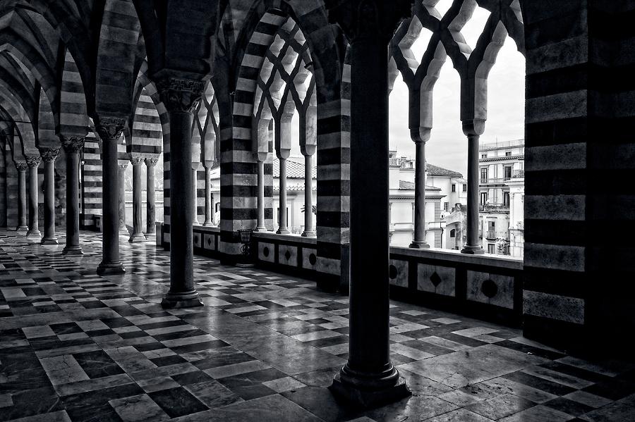 Italy Photograph - Shadows and Light at Amalfi Cathedral by Allan Van Gasbeck