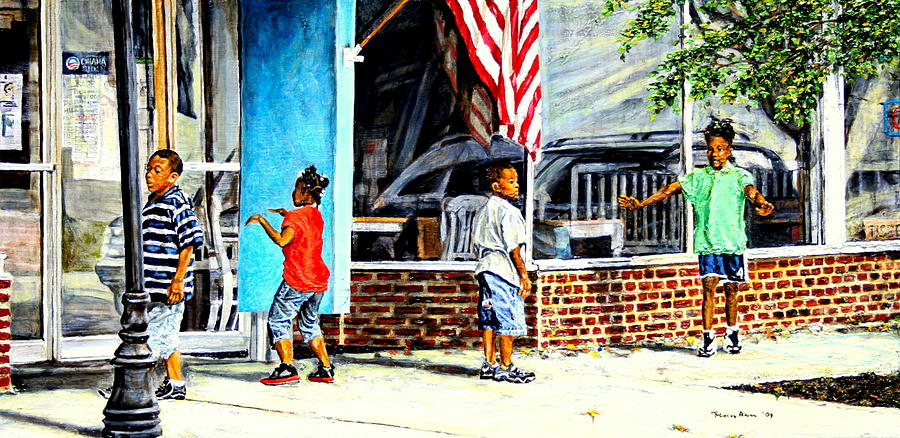 America Painting - Shadows and Relections by Thomas Akers