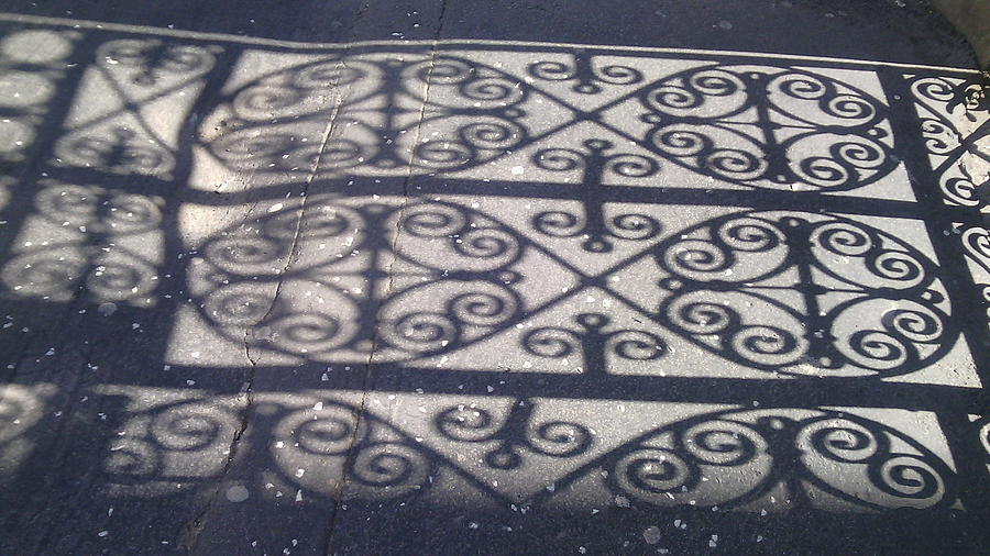 Shadows Photograph - Shadows and shapes on the ground by Anamarija Marinovic