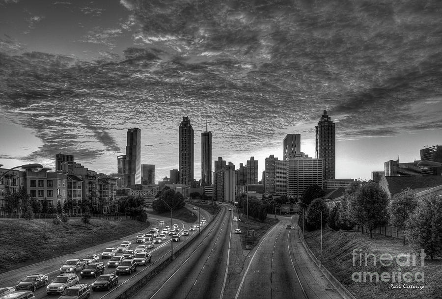Shadows Atlanta Sunset Cityscape Art Photograph by Reid Callaway
