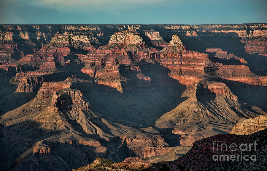 Grand Canyon National Park Photograph - Shadows Coloring Grand Canyon  by Chuck Kuhn