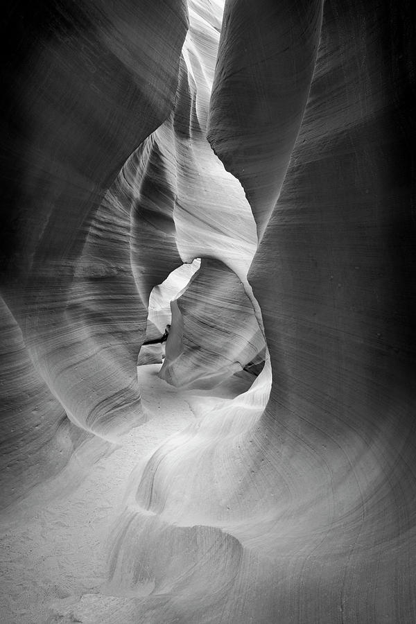 Antelope Canyon Photograph - Shadows in Antelope Canyon by Jon Glaser