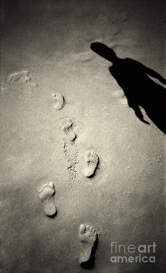 Shadows in the sand Photograph by Linda Matlow