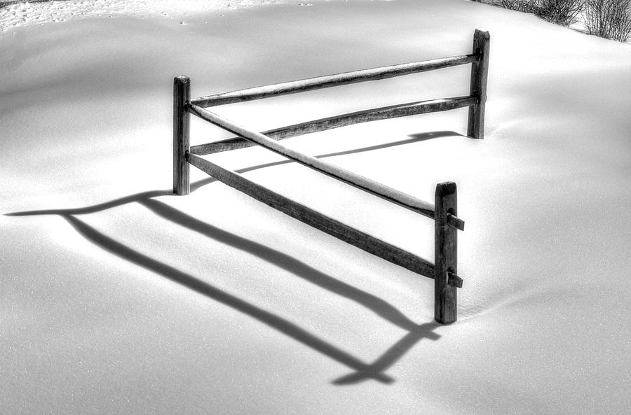 Shadows in the Snow - No. 1 Photograph by Michael Mazaika