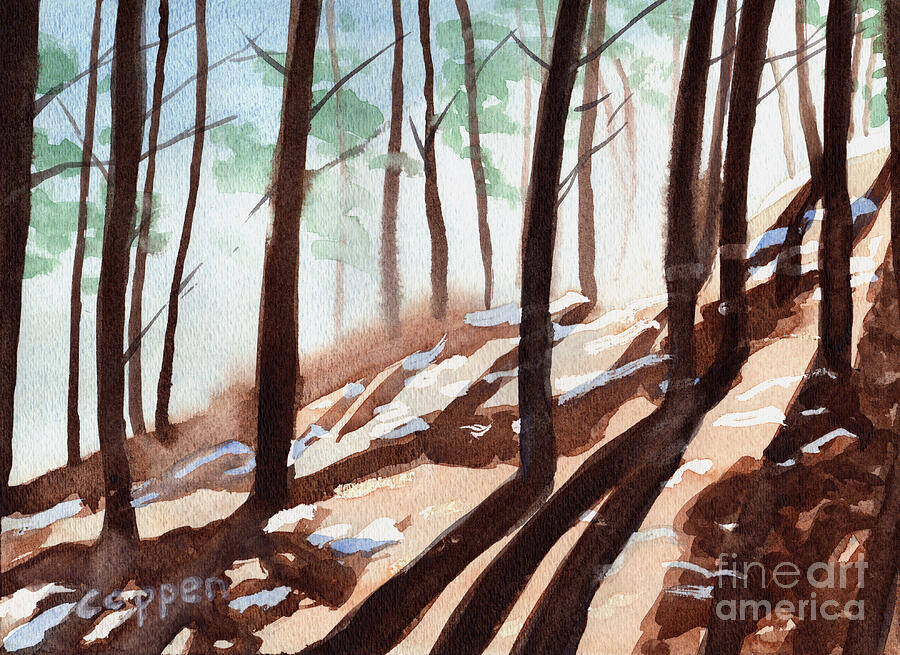 Shadows in the Woods Painting by Robert Coppen