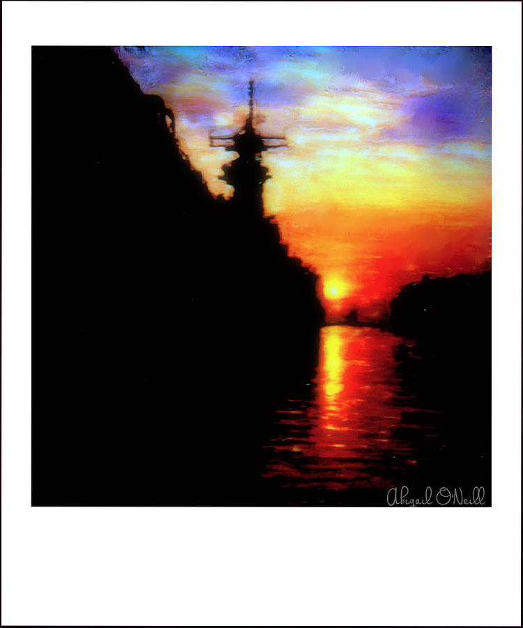Polaroid Film Photograph - Uss Wisconsin - Shadows # 1 by Abigail ONeill