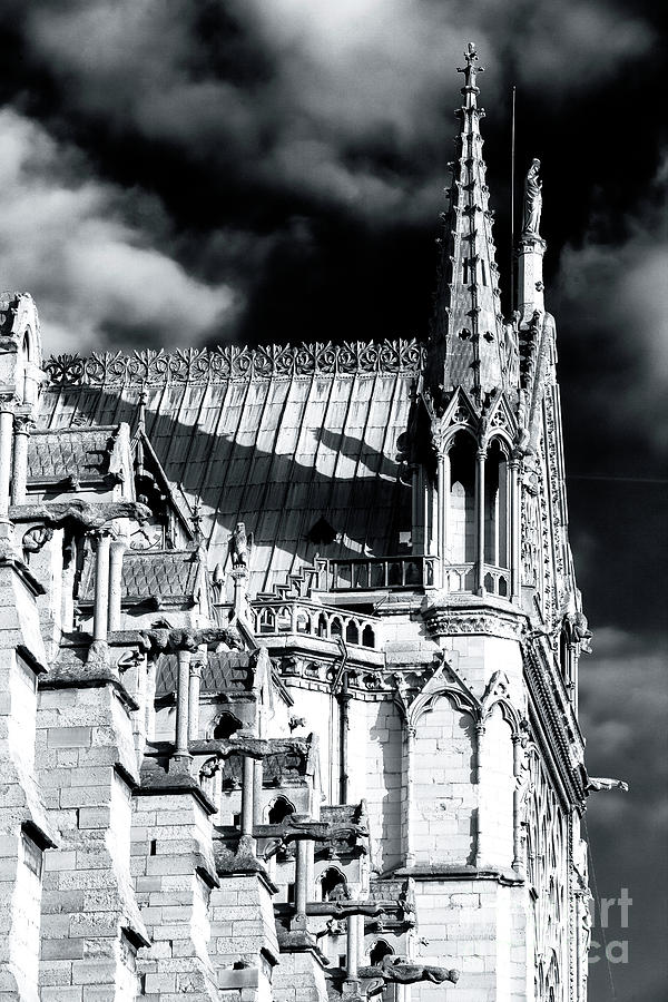 Shadows on Notre-Dame de Paris Photograph by John Rizzuto