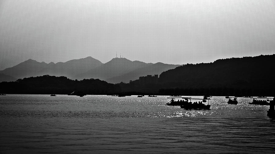 Shadows on West Lake Photograph by George Taylor