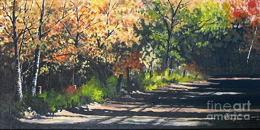 Nature Painting - Shady Lane by Diane Ellingham