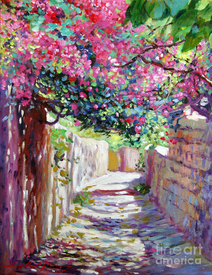 Impressionism Painting - Shady Lane Greece by David Lloyd Glover