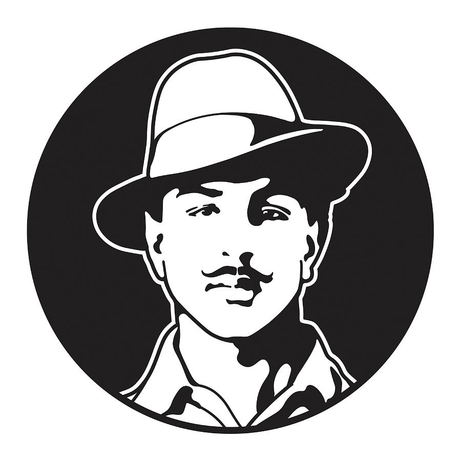 HindK 12.7 cm Vinyl Sticker Pack Of 5 (5×5 & 4×4 inch ) | REAL HERO SHAHEED BHAGAT  SINGH FANS | Printed Design Water-Proof Sticker For Home Offices & car  bikes Self