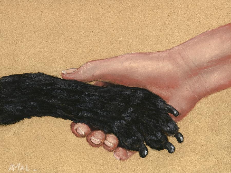 Shake Hands  Painting by Anastasiya Malakhova