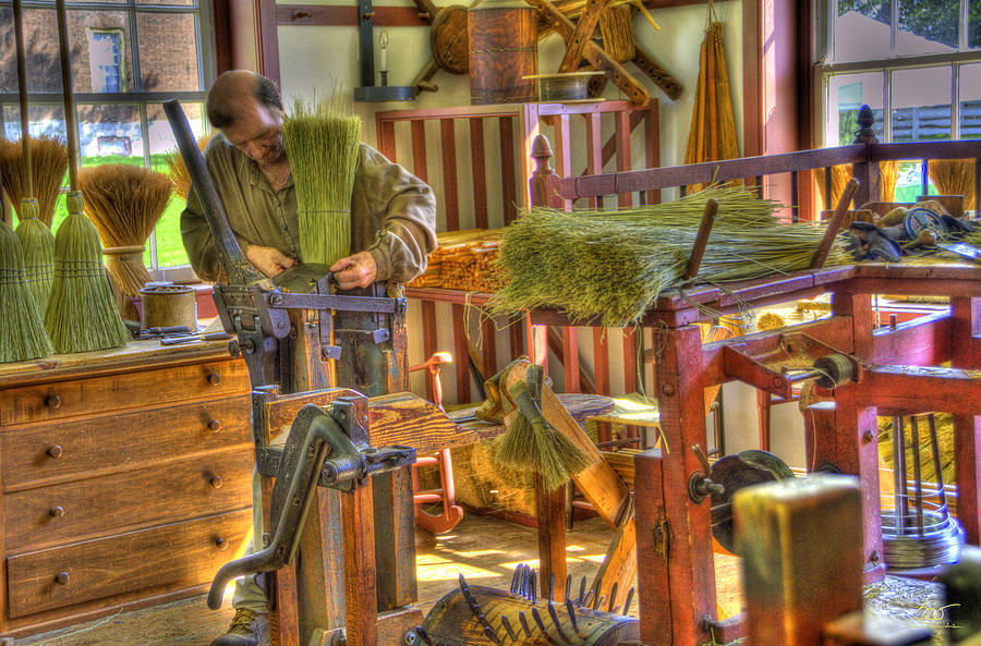 Shaker Broom Maker Photograph by Sam Davis Johnson