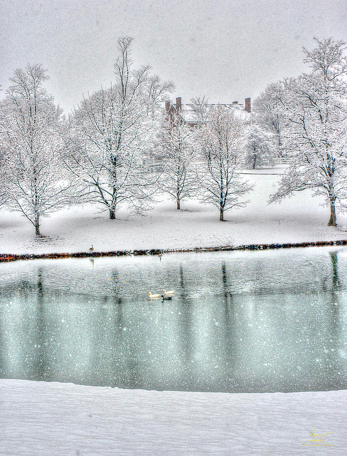 Shaker Lake in Snow Photograph by Sam Davis Johnson