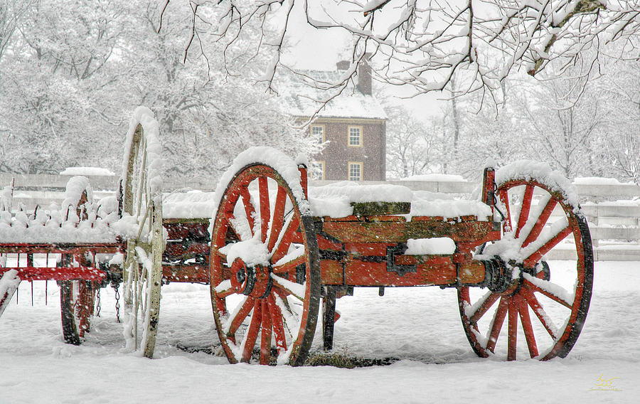 Shaker Winter Wagon 2 Photograph by Sam Davis Johnson