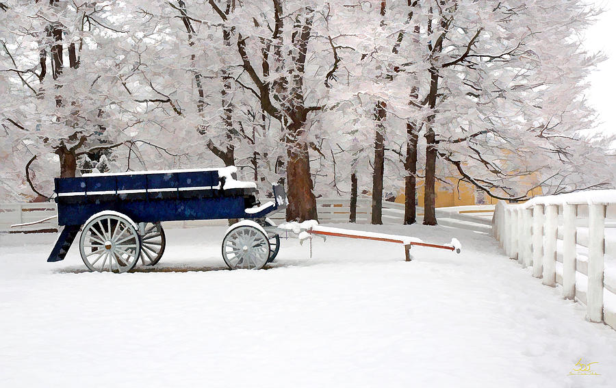 Shaker Winter Wagon Photograph by Sam Davis Johnson