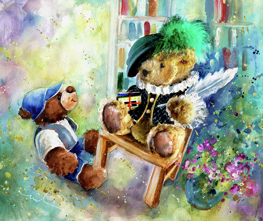 Shakesbear And Truffle McFurry Painting by Miki De Goodaboom