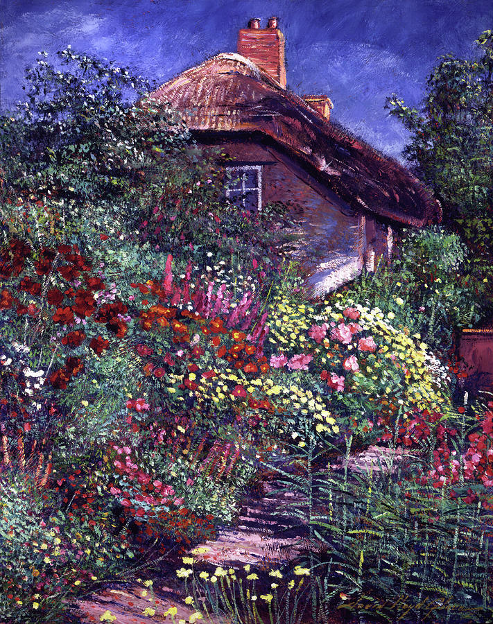 Garden Painting - Shakespeare Cottage by David Lloyd Glover