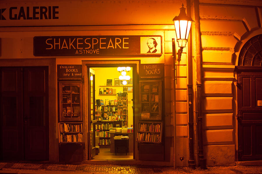Shakespeares Bookstore-Prague Photograph by John Galbo