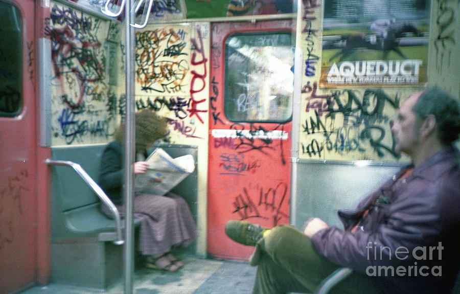 Shaky Train Under New York Photograph by Wayne Nielsen