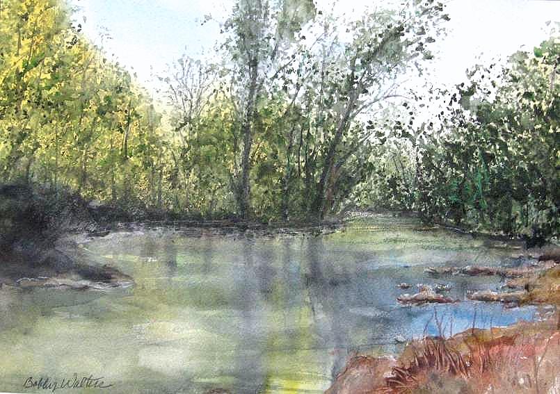 Shallow Creek Painting by Bobby Walters