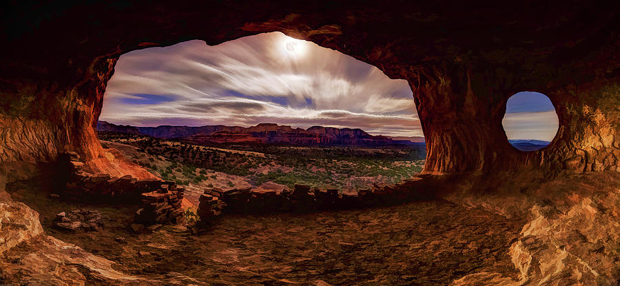 Shamans Cave by Moonlight Photograph by ABeautifulSky Photography by Bill Caldwell