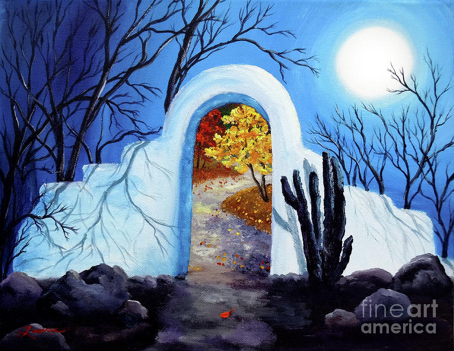 Shamans Gate to Autumn Painting by Laura Iverson