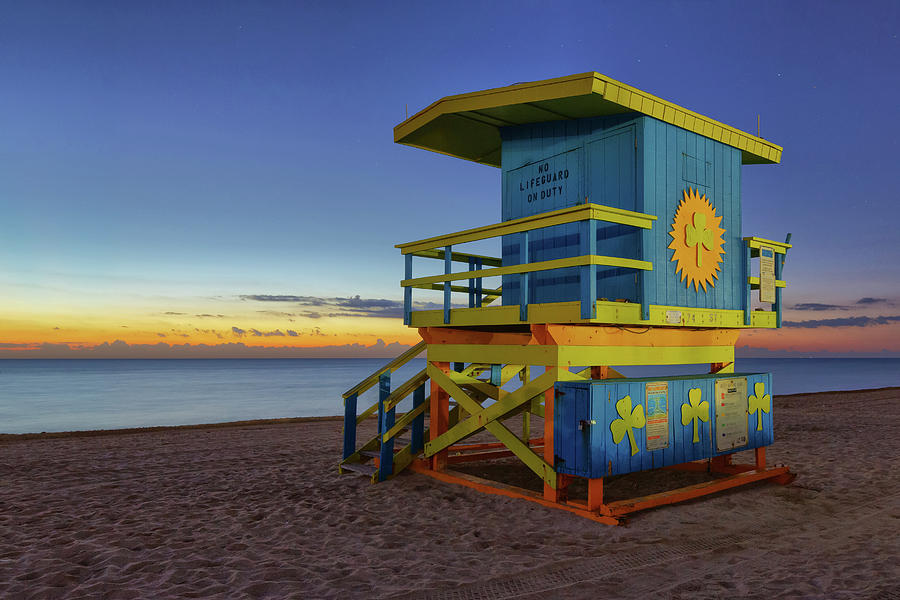 Shamrock Lifeguard Tower Photograph by Claudia Domenig - Fine Art America