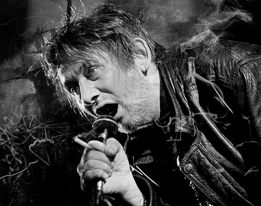 Shane MacGowan Digital Art by Mal Bray - Fine Art America