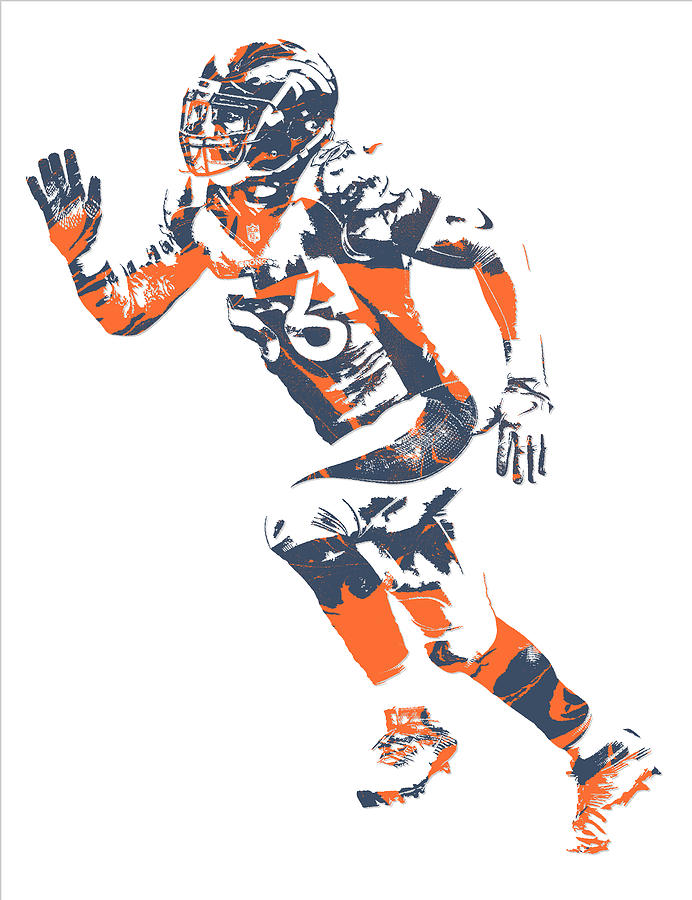 Shane Ray Denver Broncos Pixel Art 1 Mixed Media by Joe Hamilton | Fine ...