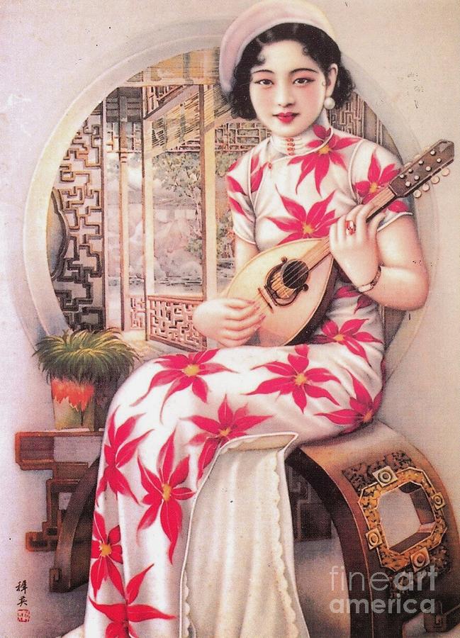 Vintage Painting - Shanghai - Poster by Thea Recuerdo