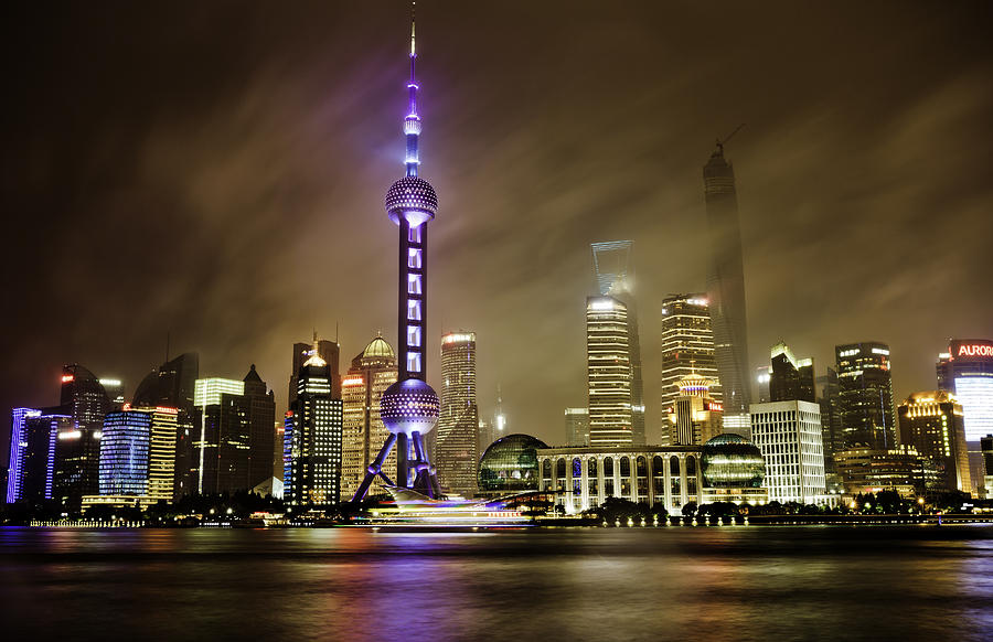Shanghai Skyline Photograph by Chris Cousins
