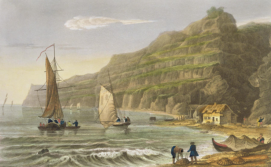 Boat Painting - Shanklin Bay by Frederick Calvert