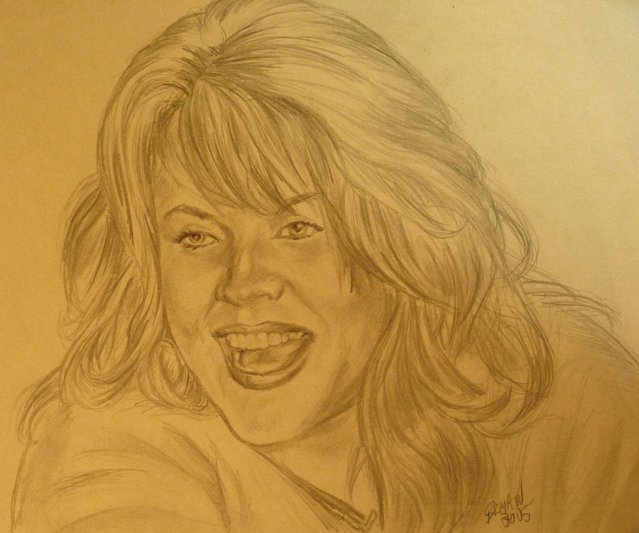 Portrait Drawing - Shannon by Bryan Bustard