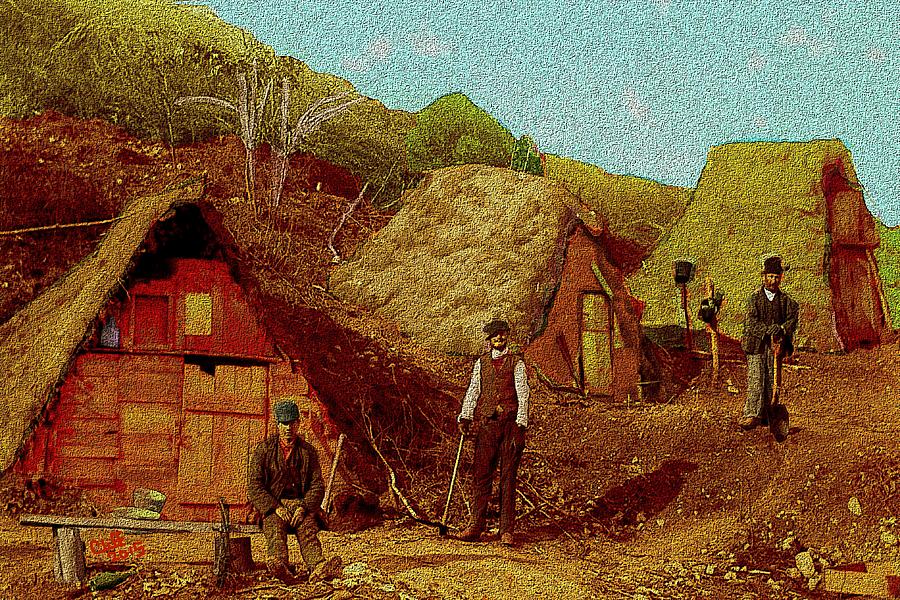 Shanty Town 1892 Painting by Cliff Wilson