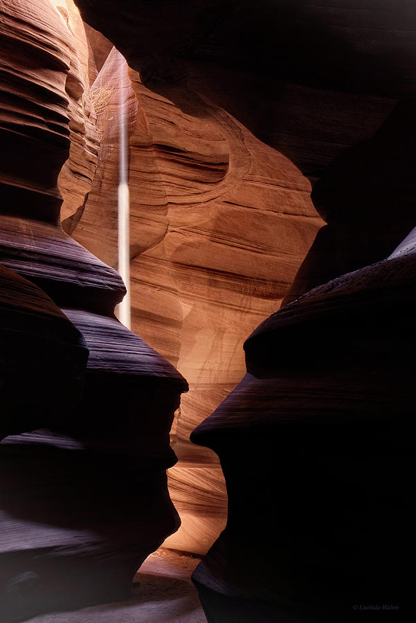 Antelope Canyon Photograph - Shapes and The Light by Lucinda Walter