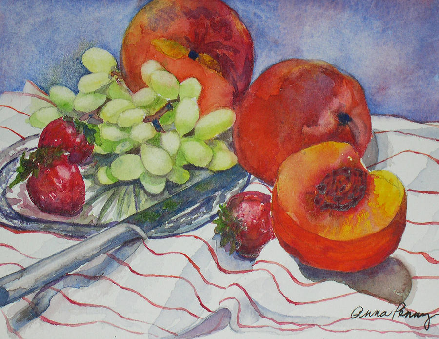 Still Life Painting - Shared Fruit by Anna Penny