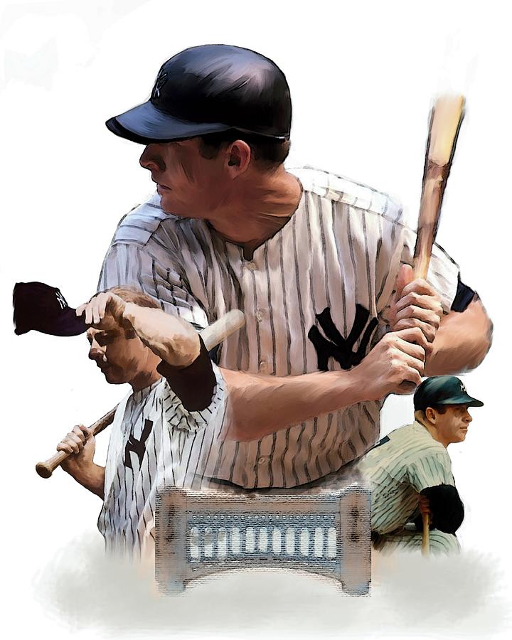 Mickey Mantle Painting by Iconic Images Art Gallery David Pucciarelli