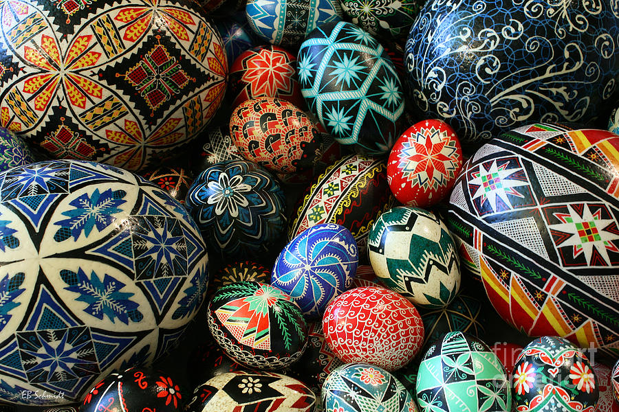 Egg Photograph - Sharis Ukrainian Eggs by E B Schmidt