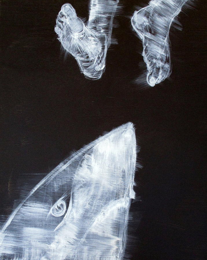 Shark And Feet Painting by Fabrizio Cassetta