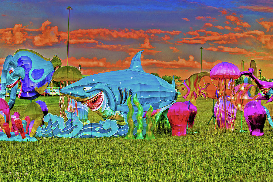 Shark Attack Digital Art by David Stasiak