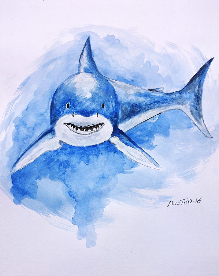 Shark Painting by Edwin Alverio