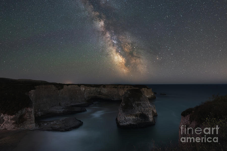 Shark Fin Cove Milky Way  Photograph by Michael Ver Sprill