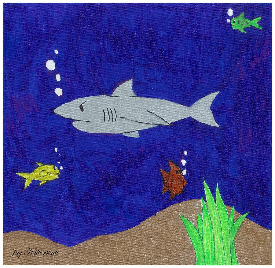 Shark Painting by Jayson Halberstadt